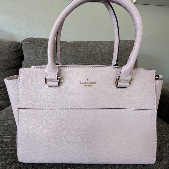kate spade Pebbled Leather Tote & Wallet in Light Purple - Picture 4 of 6